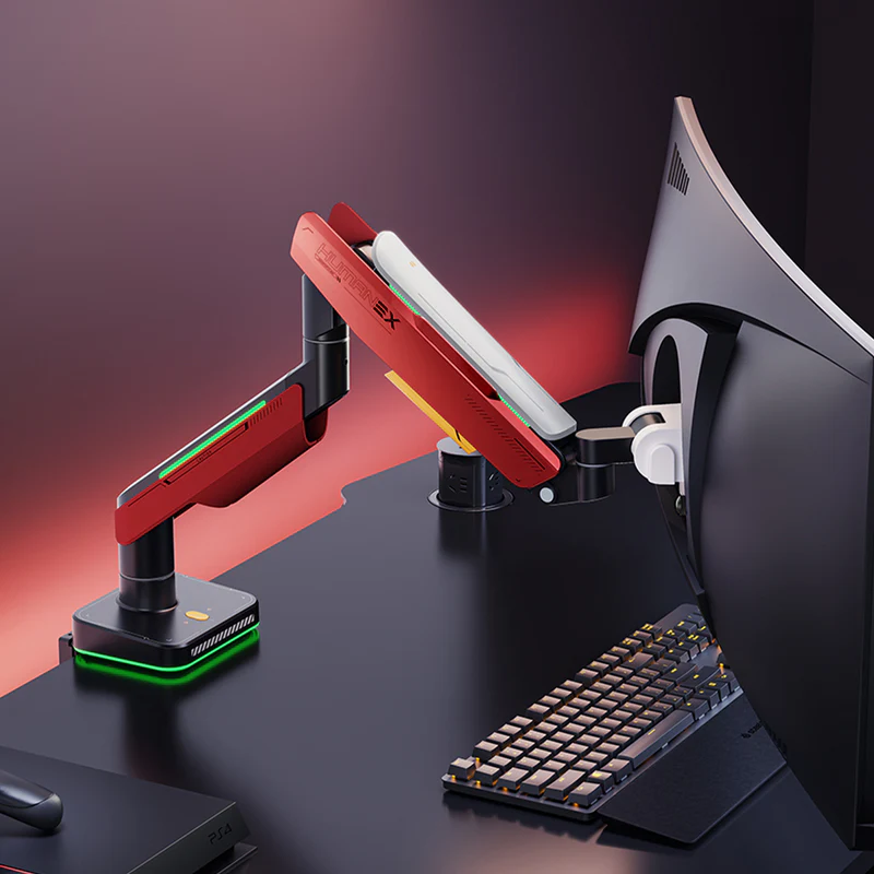 Humanex T18-1E RGB Lighting Gaming Monitor Arm – Humanmotion